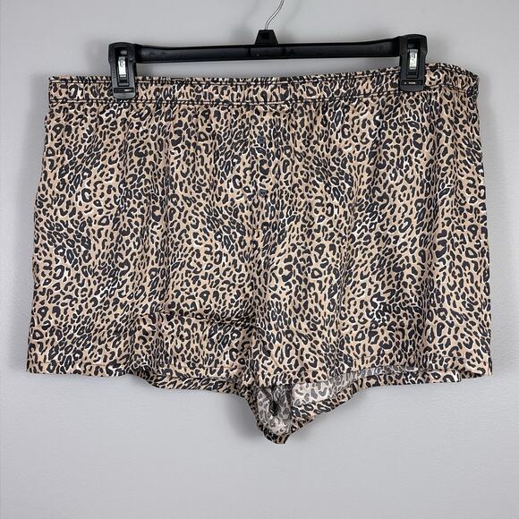Pink Victoria’s Secret Boxy Pajama Shorts Women's XXL Tencel New Animal Print - Picture 2 of 8